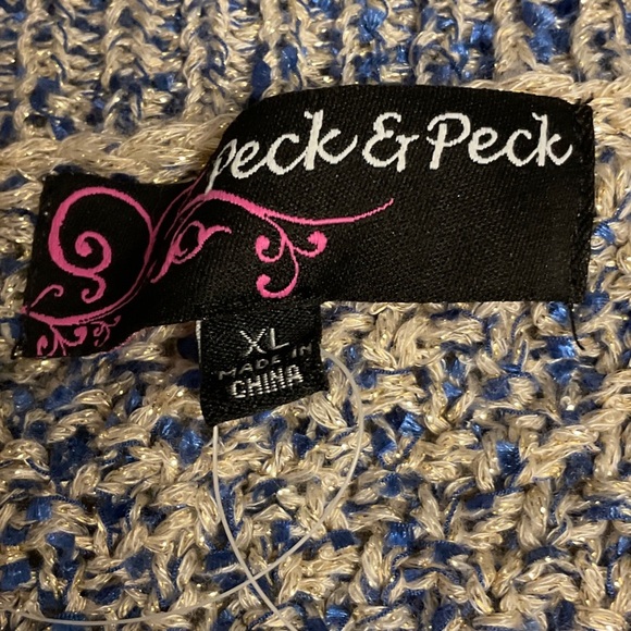 Peck & Peck Textured Blue Sweater - Picture 6 of 8